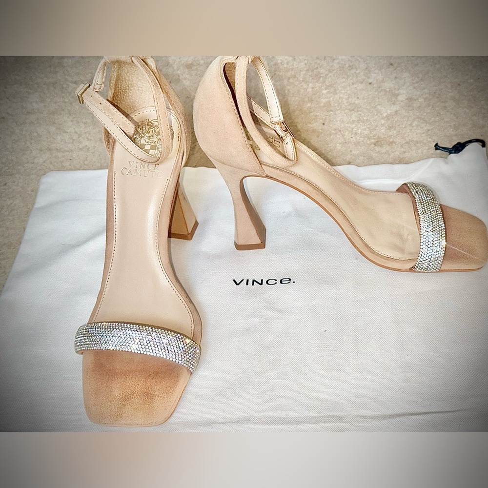 Vince Camuto Relasha Crystal Embellished Heeled Sandal